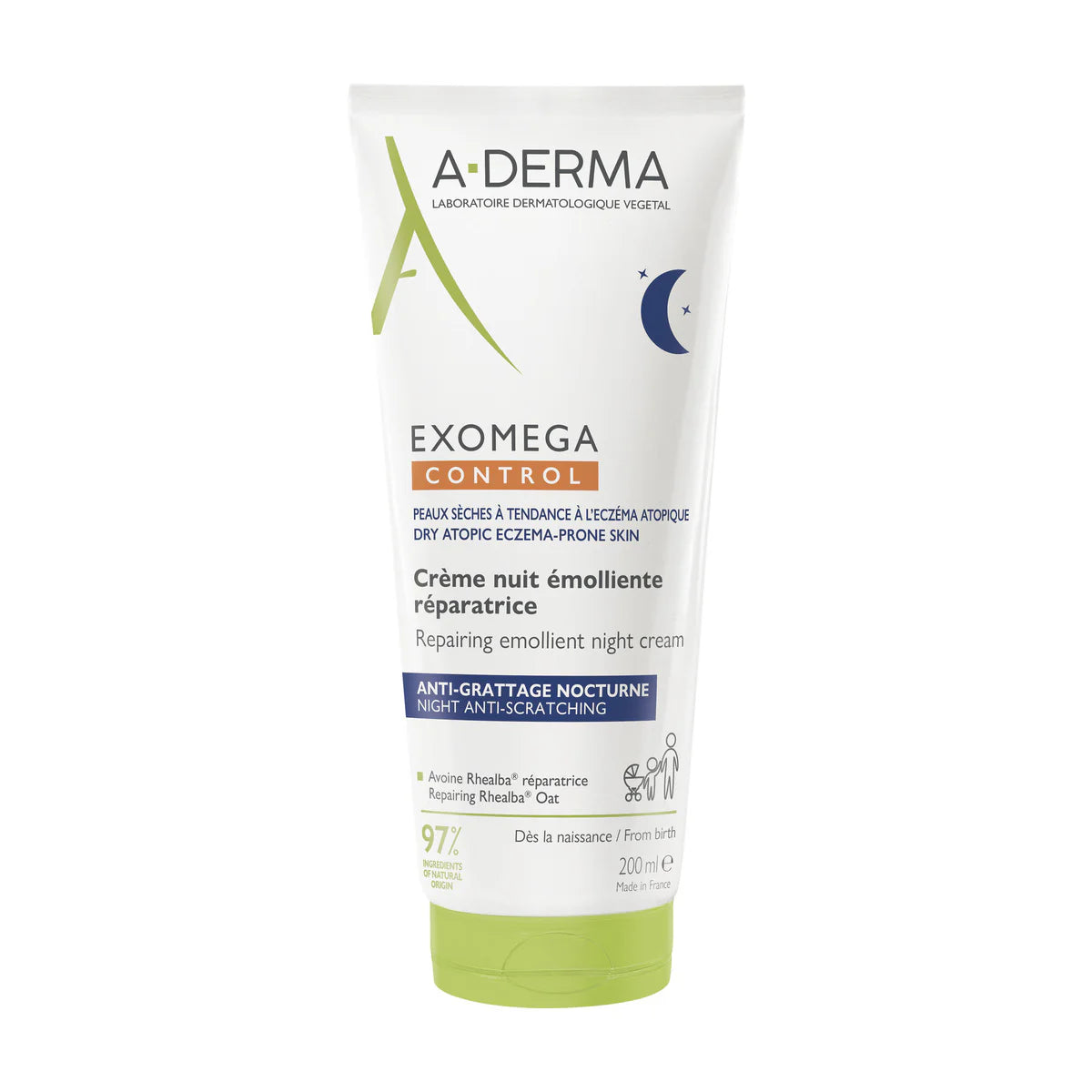 ADERMA Exomega Control Crema De Noche 200Ml