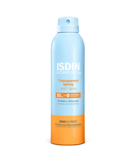 ISDIN Fotoprotector transparent spray wet skin fps50+ 250ml