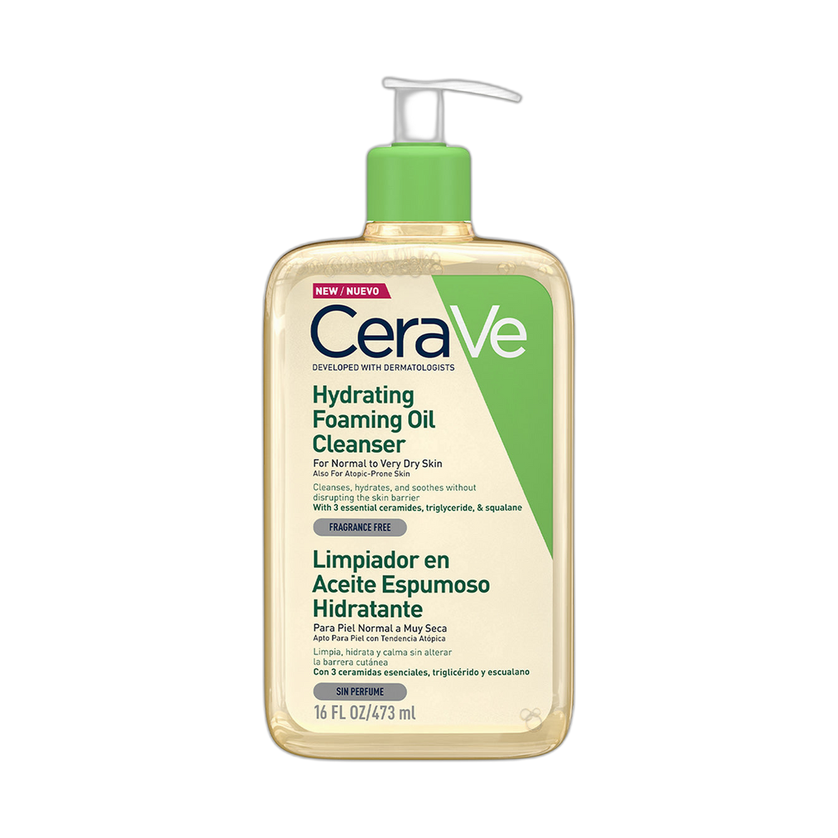 CERAVE Limpiador aceite de ducha 473ml (fondo limpio)