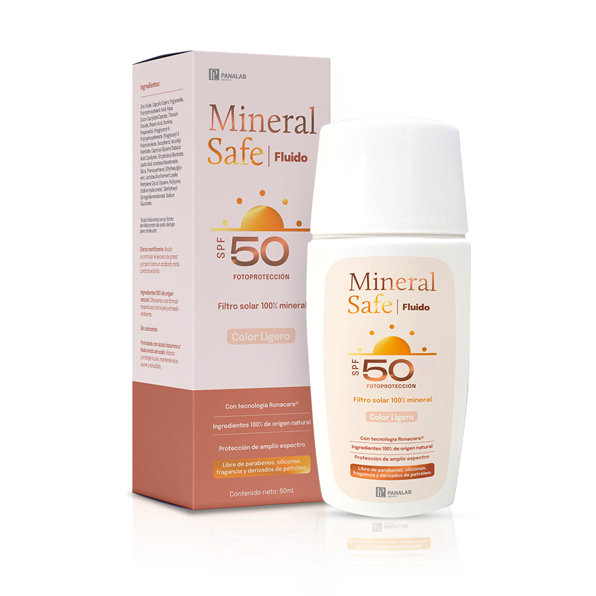 PANALAB Mineral safe fluido FPS50 50ml color ligero