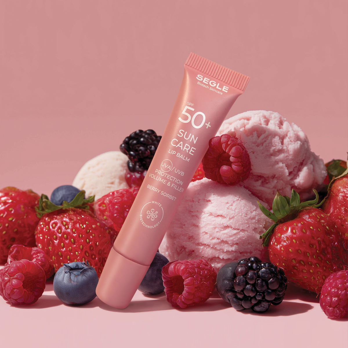 SEGLE Lip balm FPS50+ 7ml - Berry Sorbet (rosa nude)