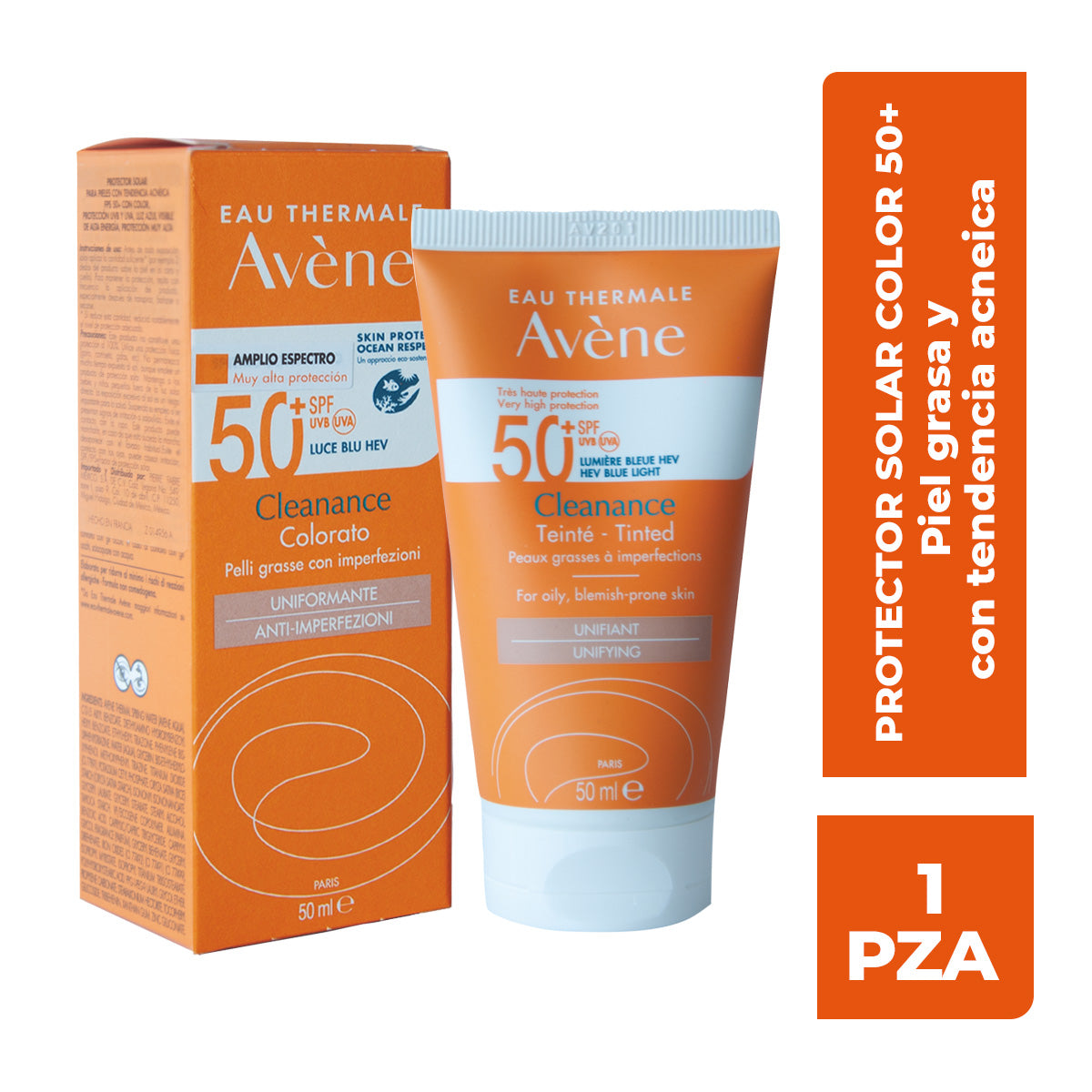 AVENE CLEANANCE Protector solar fps50+ Con Color, 50ml