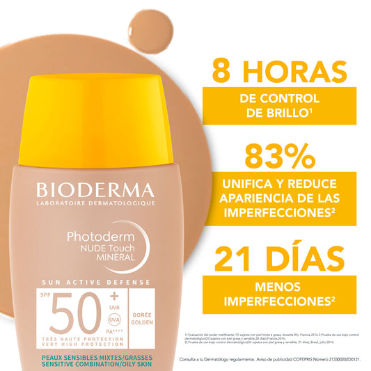 BIODERMA Photoderm Nude Touch spf50+ Tono dorado 40ml