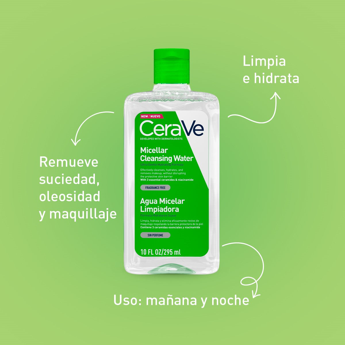 CERAVE Agua micelar limpiadora 295ml