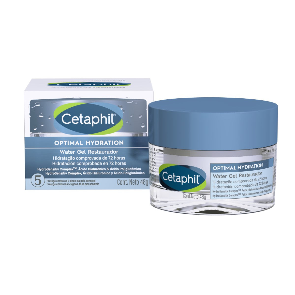 Cetaphil Optimal hydration water gel restaurador 48g
