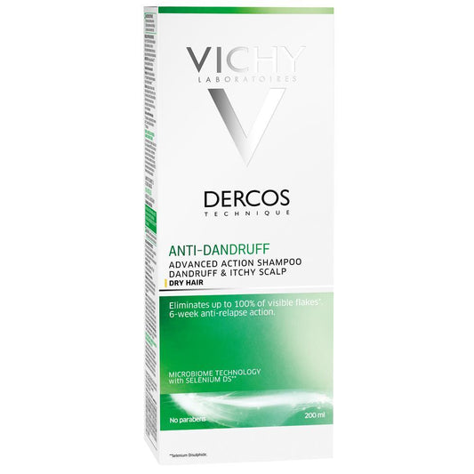 VICHY Dercos Shampoo anticaspa cabello seco 200ml