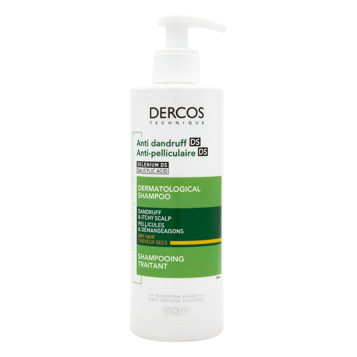 VICHY Dercos shampoo anticaspa para cabello seco 390ml