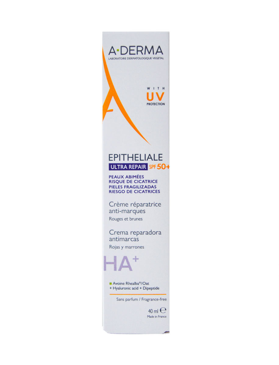 ADERMA Epitheliale A.H ultra repair crema antimarcas spf50+ 40ml