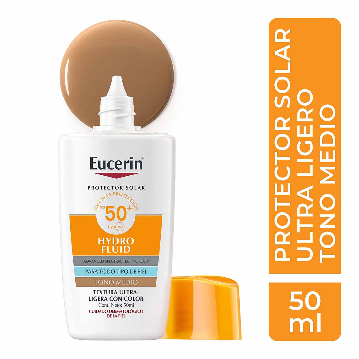 EUCERIN Sun face hydro fluid FPS50+ tono medio 50ml