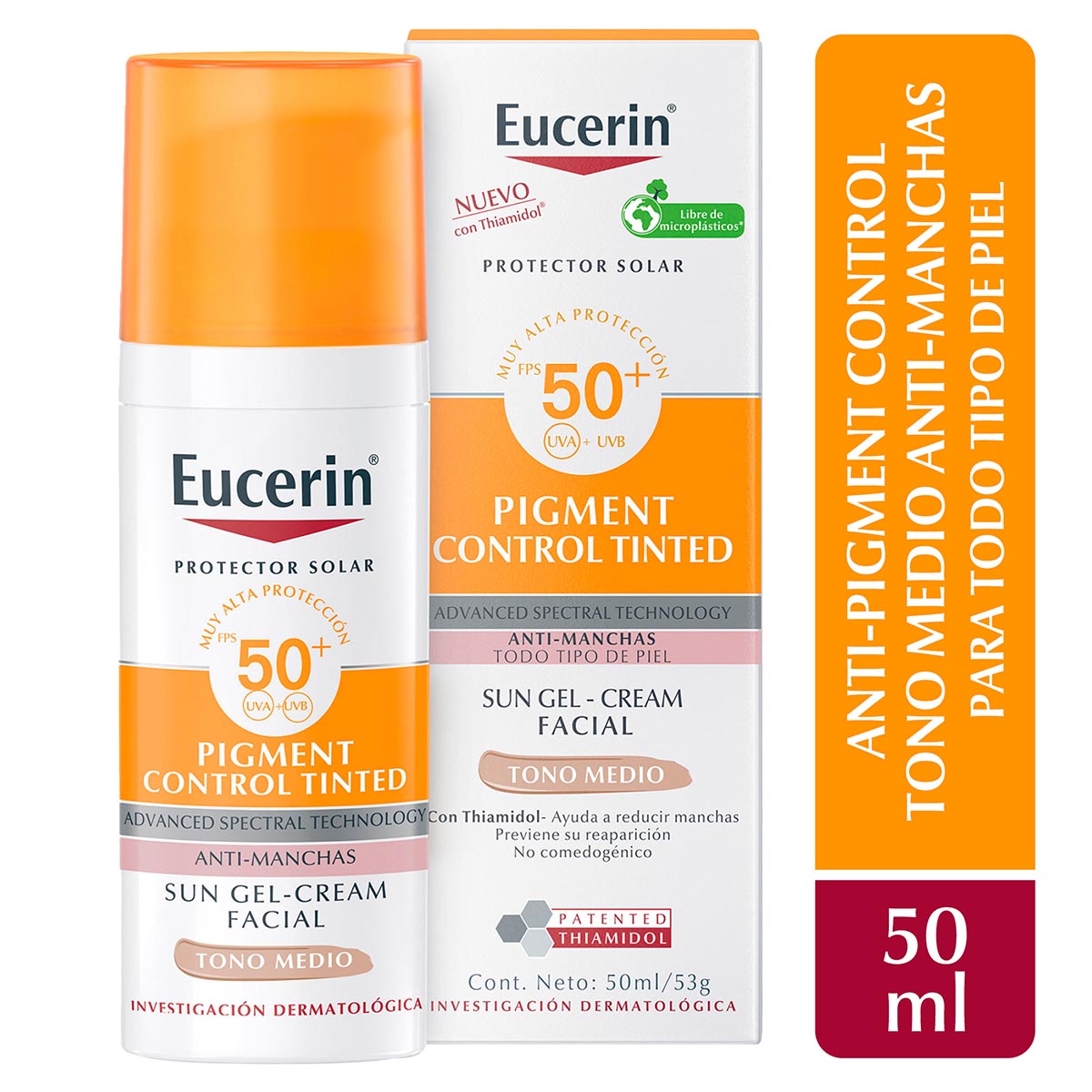 EUCERIN Sun face pigment control FPS50+ tono medio 50ml