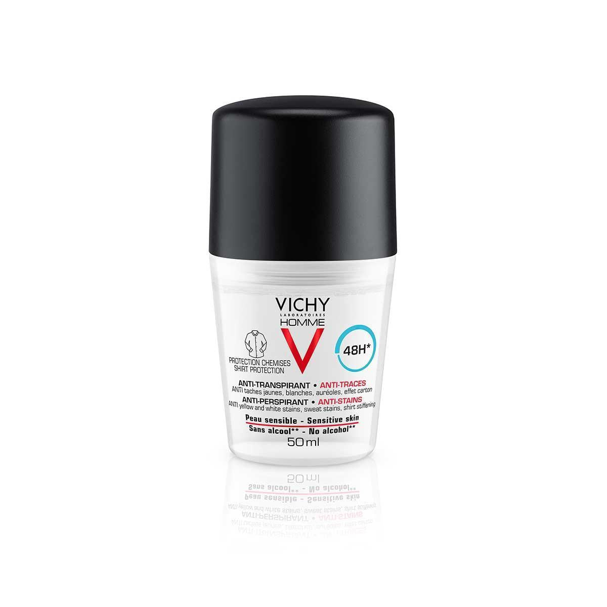 VICHY Homme desodorante roll-On anti-manchas 50ml