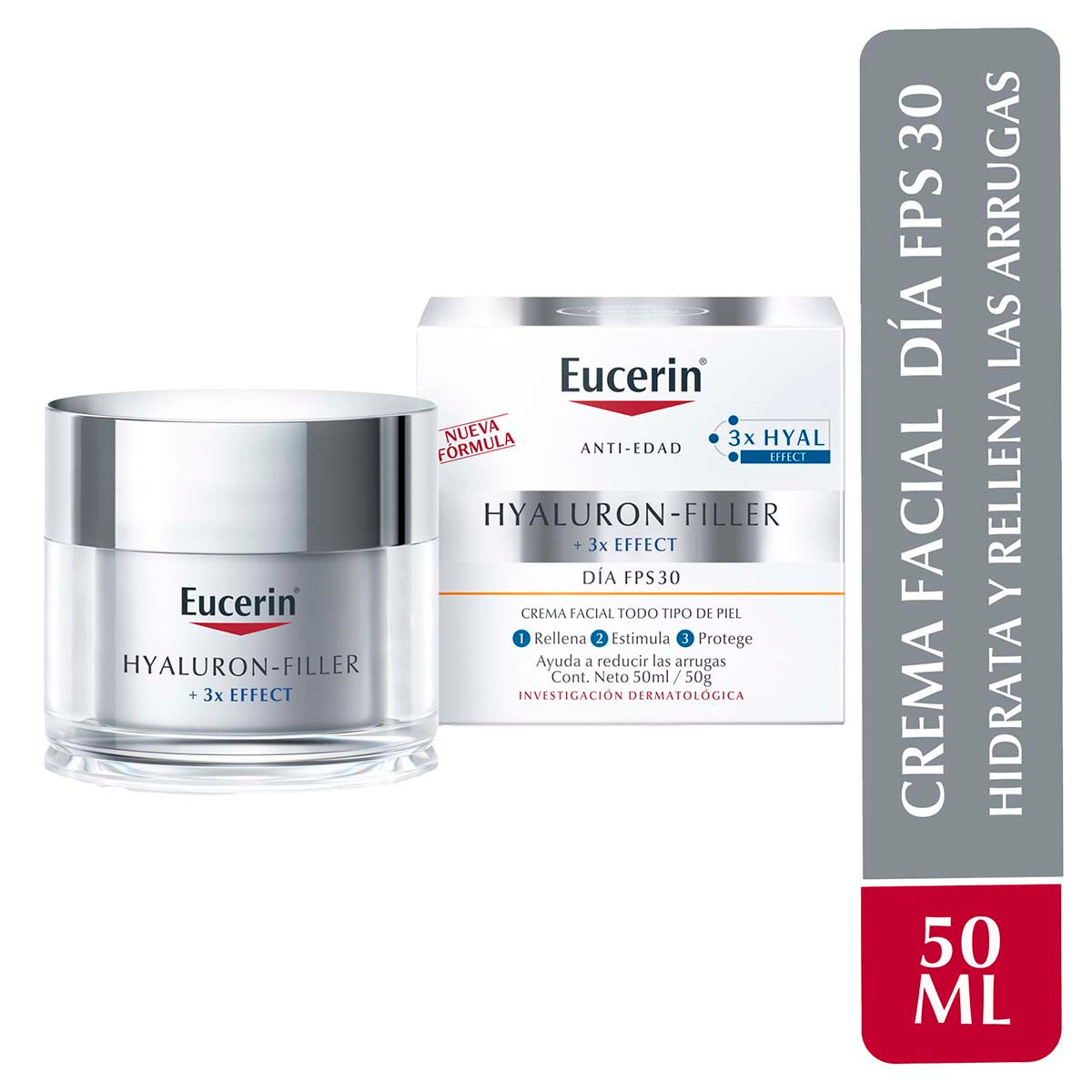 EUCERIN Hyaluron filler 3xEffect día FPS30 50ml