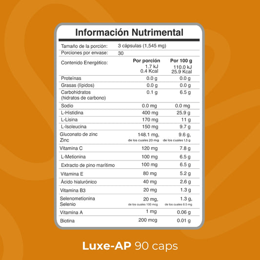 BIOBO LABS luminaskin luxe-ap 90caps 500mg vegetal