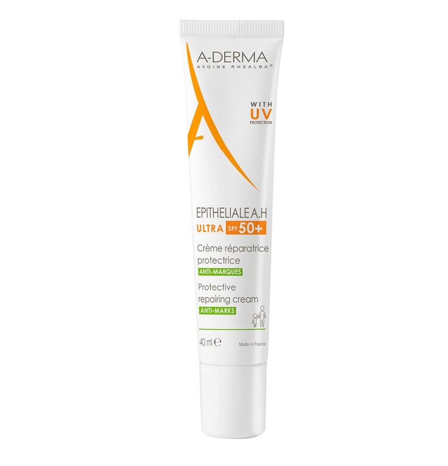 ADERMA Epitheliale A.H Ultra Crema Reparadora Y Protección Antimarcas Spf 50+ 40ml