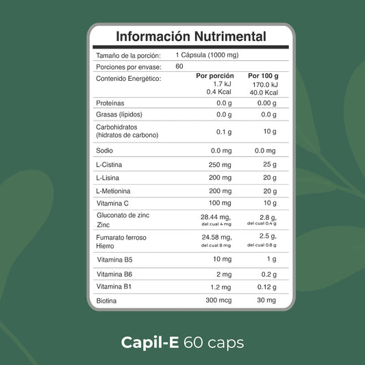 BIOBO LABS promen capil-E 60caps 1g vegetal