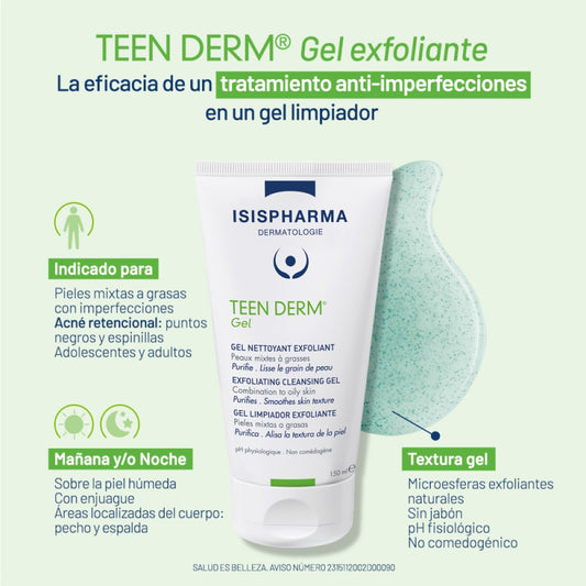 ISISPHARMA TEEN DERM Gel exfoliante 150ml