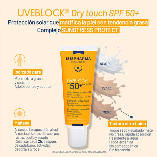ISISPHARMA UVEBLOCK SPF 50+ DRY TOUCH 40ML