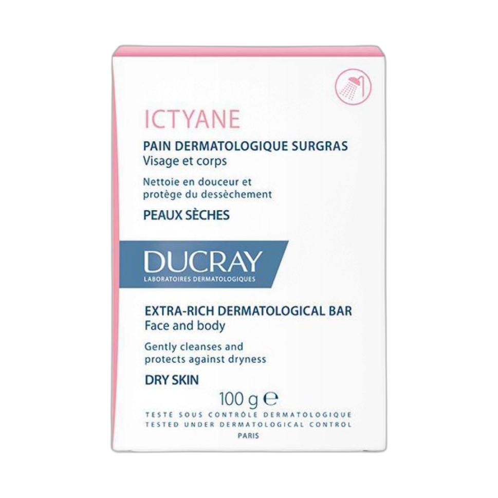DUCRAY Ictyane Barra dermatológica piel seca 100gr (fondo limpio)