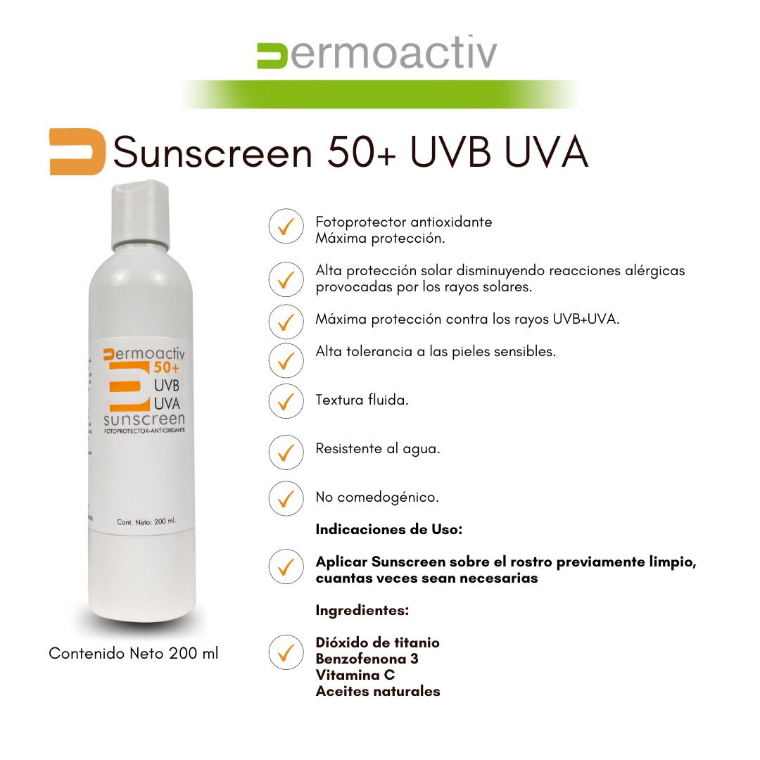 DERMOACTIV Sunscreen protector solar FPS50+ 200ml