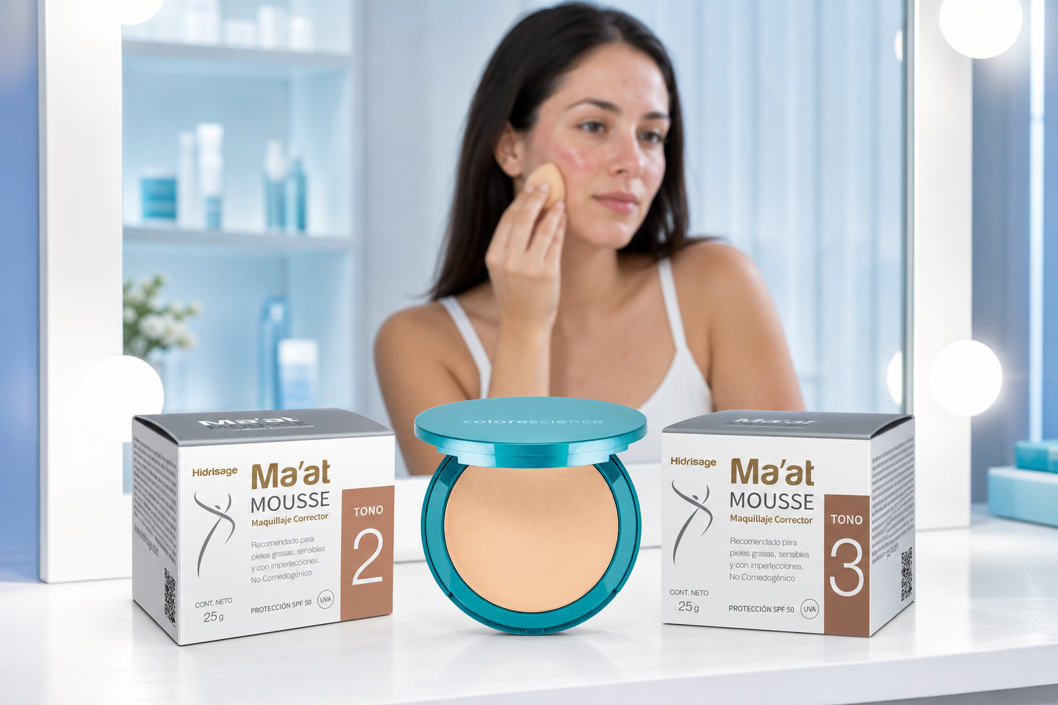 Maquillaje que cuida mientras corrige