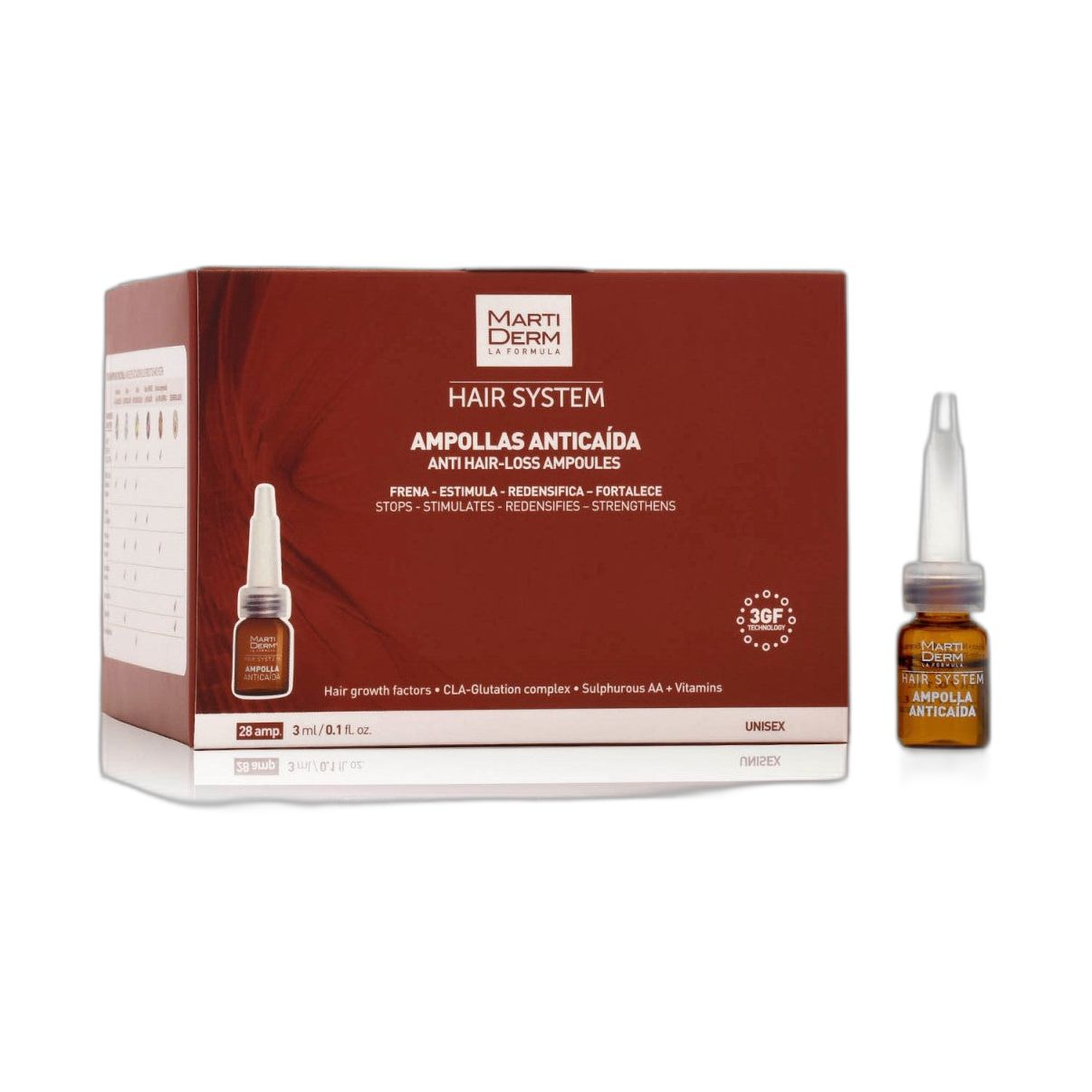 MARTIDERM Hair System 3gf anticaída 28amp (fondo limpio)