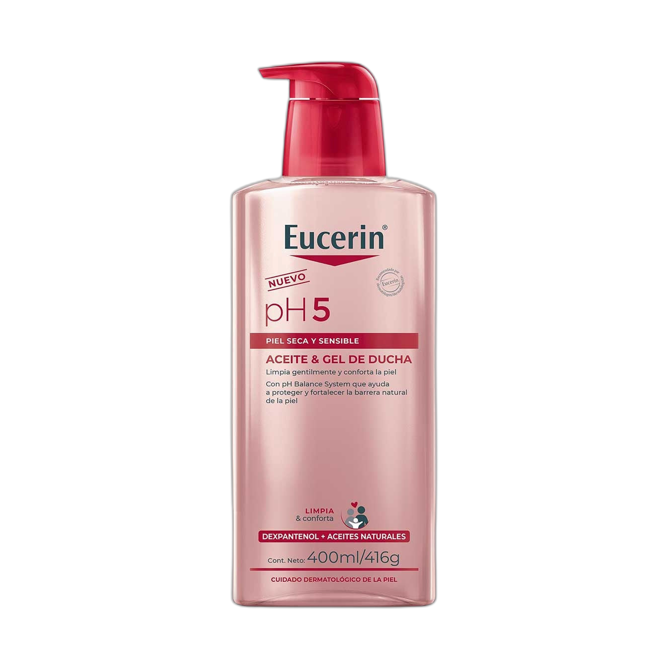 EUCERIN pH5 Aceite y gel de ducha 400ml (fondo limpio)