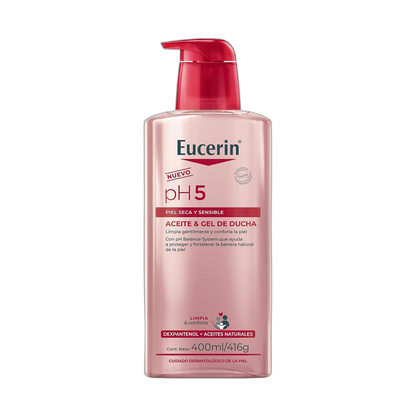 EUCERIN pH5 Aceite y gel de ducha 400ml (fondo limpio)