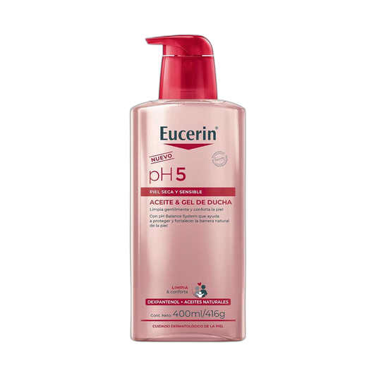 EUCERIN pH5 Aceite y gel de ducha 400ml (fondo limpio)