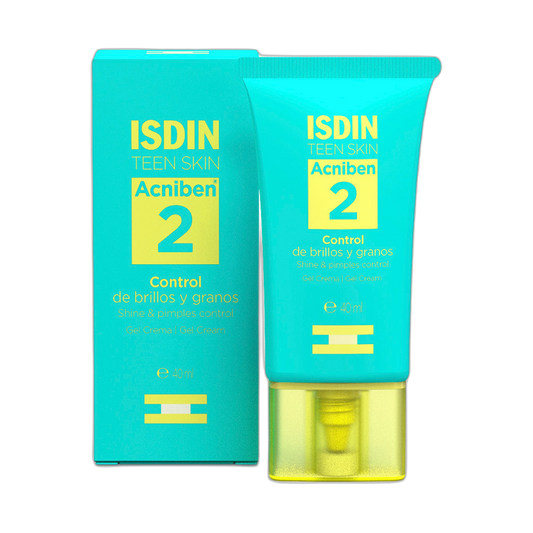 ISDIN Acniben 2 control brillo y granos gel crema facial 40ml (fondo limpio)