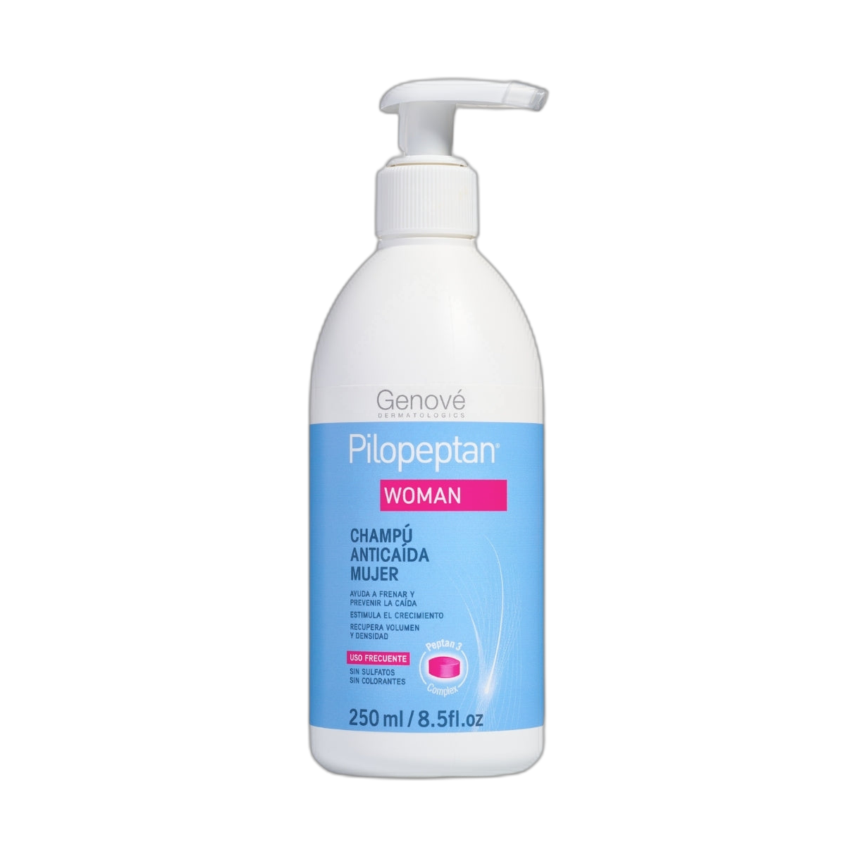 GENOVÉ Pilopeptan woman shampoo anticaída 250ml (fondo limpio)