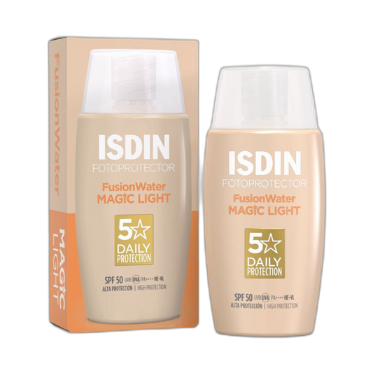 ISDIN FUSION WATER Magic light FPS50+ 50ml (fondo limpio)