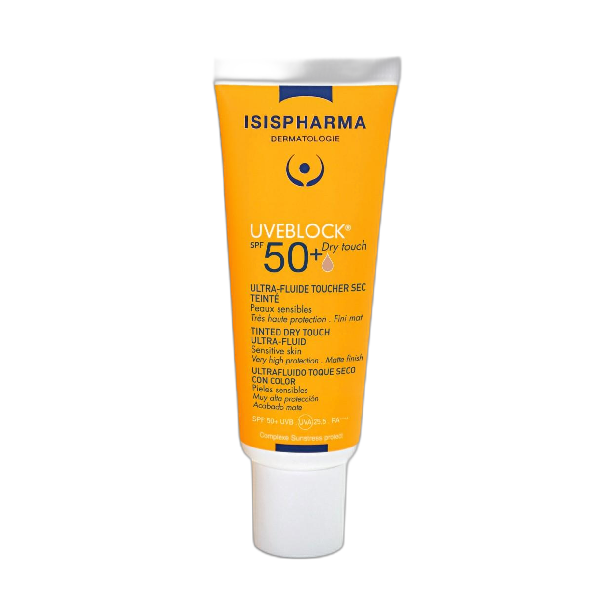 ISISPHARMA UVEBLOCK fps50+ toque seco tono medio 40ml (fondo limpio)