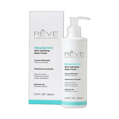 RÉVE Neudermic rich hydrating body cream 360ml (fondo limpio)