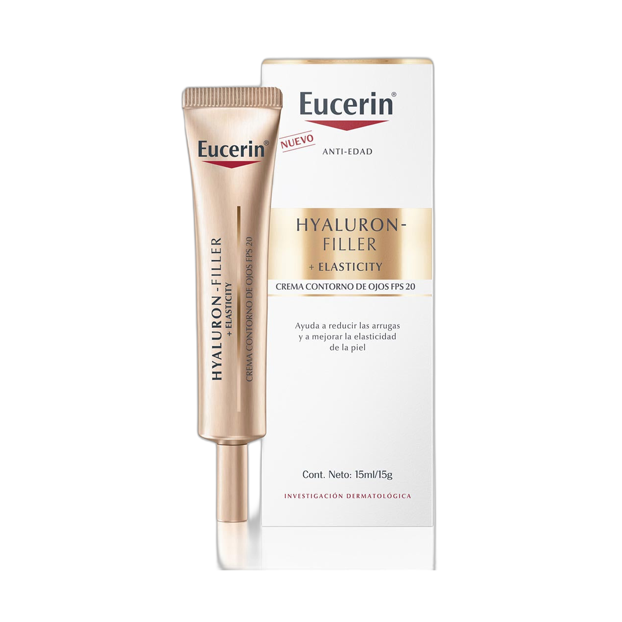EUCERIN Hyaluron Filler+Elasticity contorno de ojos 15ml (fondo limpio)