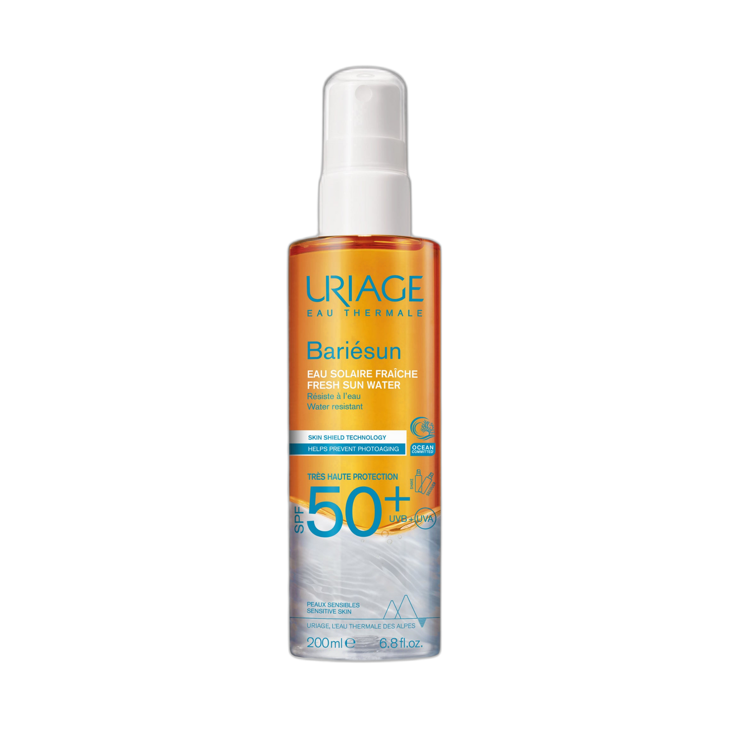 URIAGE  Bariesun Spf50+ agua solar 200ml (fondo limpio)