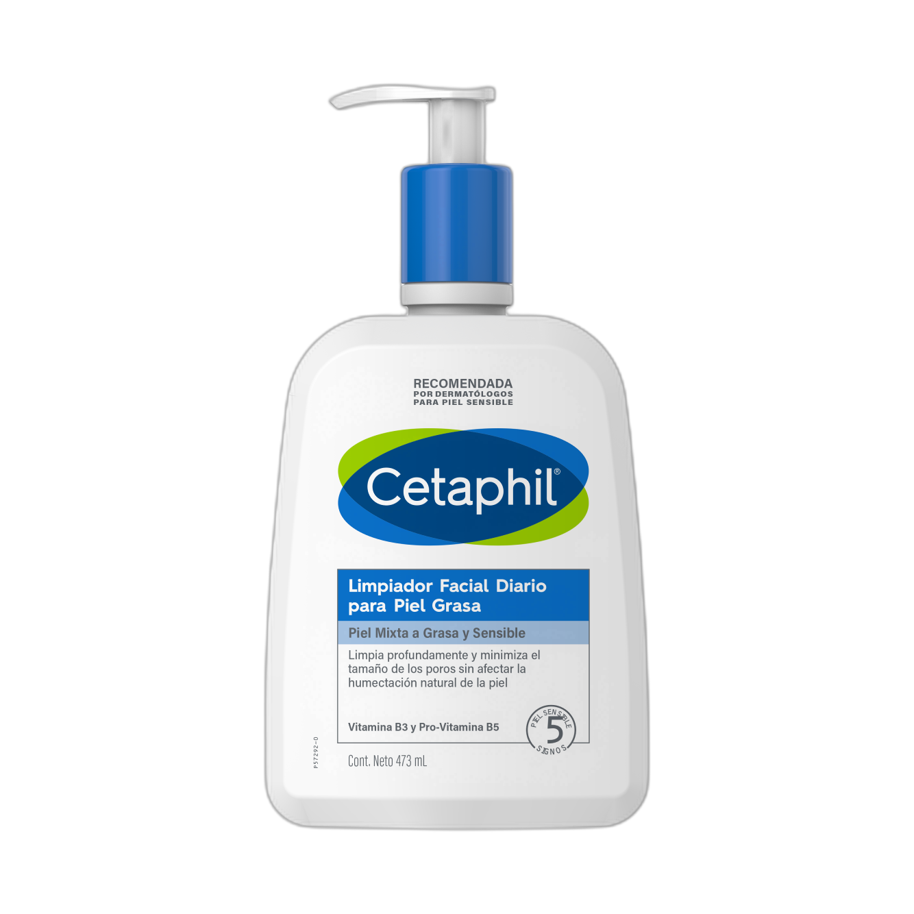 Cetaphil Limpiador facial piel grasa 473ml (fondo limpio)