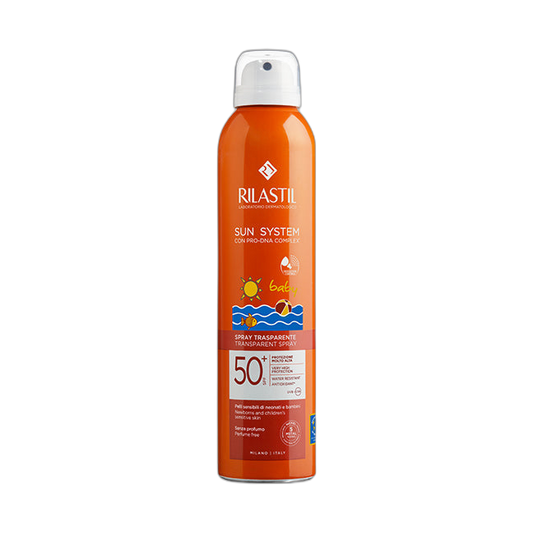 RILASTIL TRANSPARENT SPRAY BABY AND CHILDREN'S SENSITIVE SKIN SPF50+ 200ML (fondo limpio)