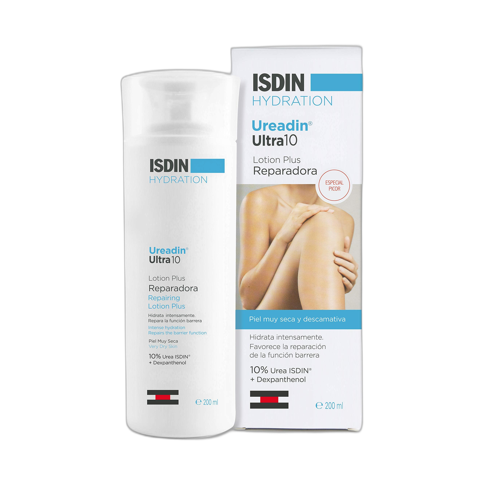 ISDIN UREADIN Ultra 10 loción plus 200ml (fondo limpio)