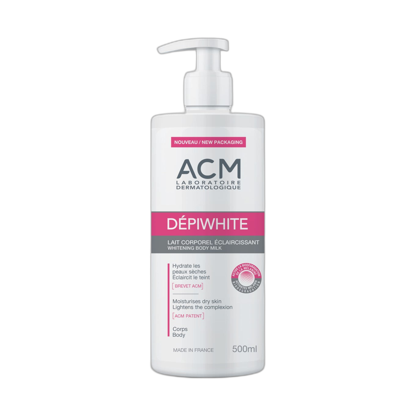 ACM DÉPIWHITE Leche corporal 500ml (fondo limpio)