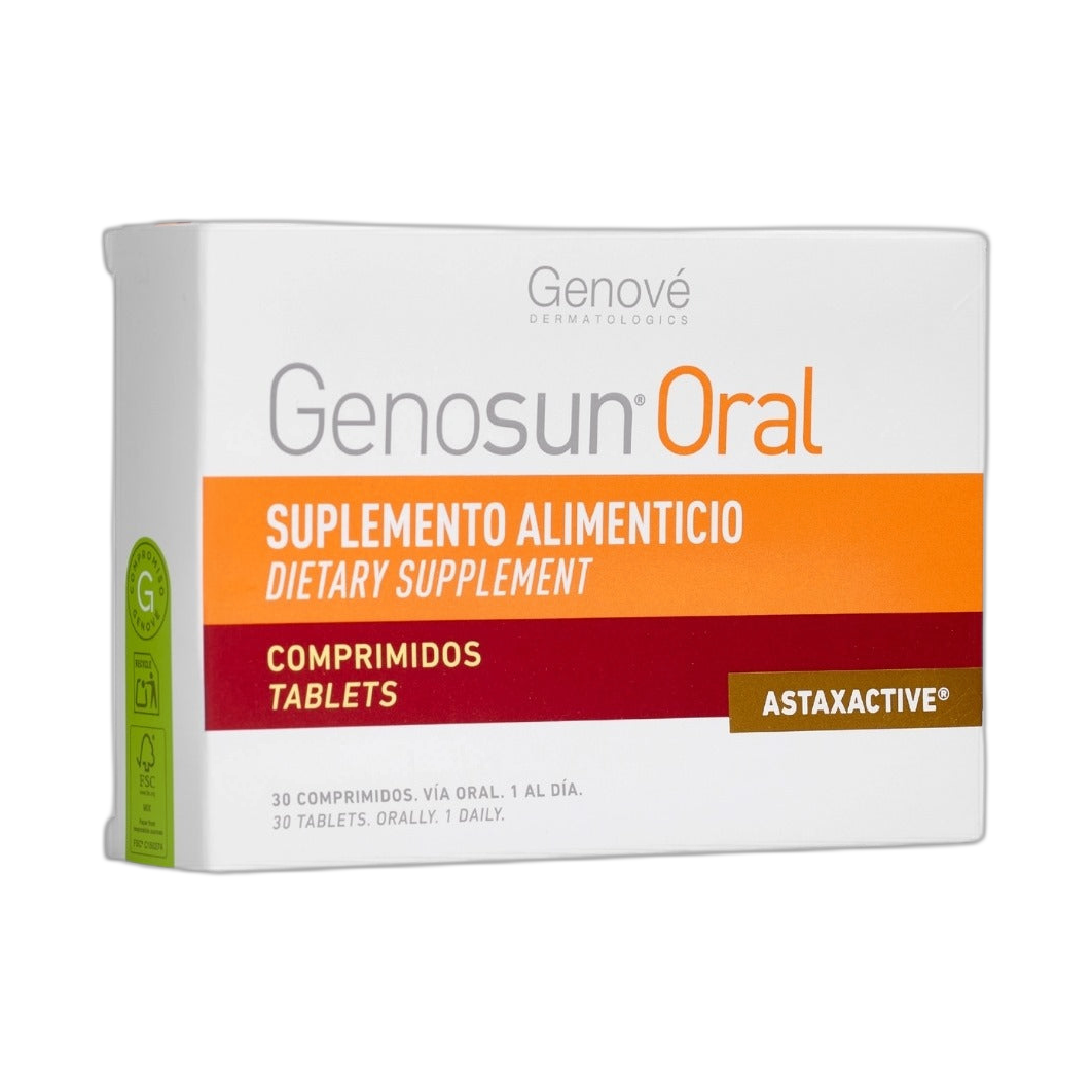 GENOVE Genosun oral suplemento alimenticio c/30 tabs. (fondo limpio)