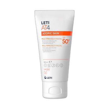 LETI AT4 Multiprotect crema facial FPS50+ 50ml (fondo limpio)