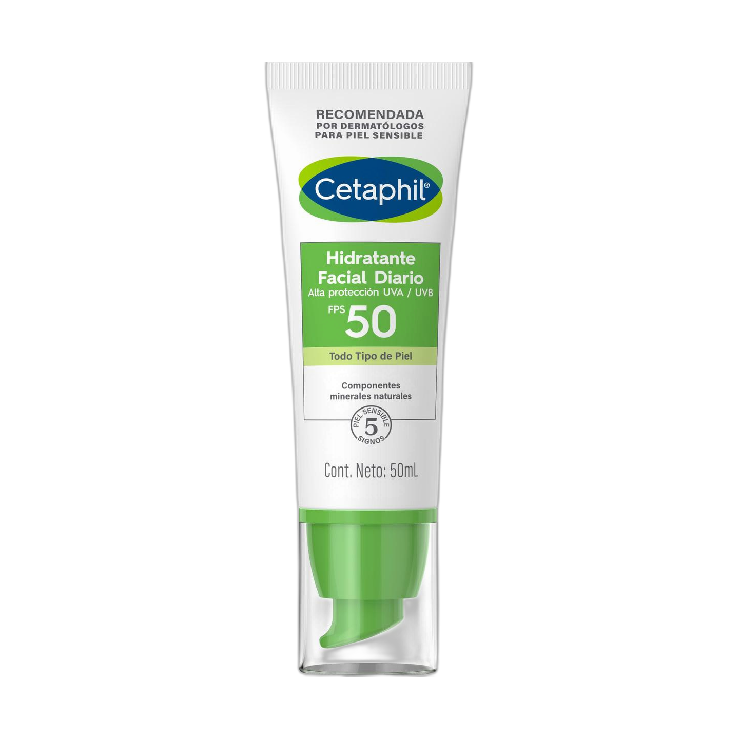 Cetaphil Hidratante Facial Diario fps50 50ml (fondo limpio)