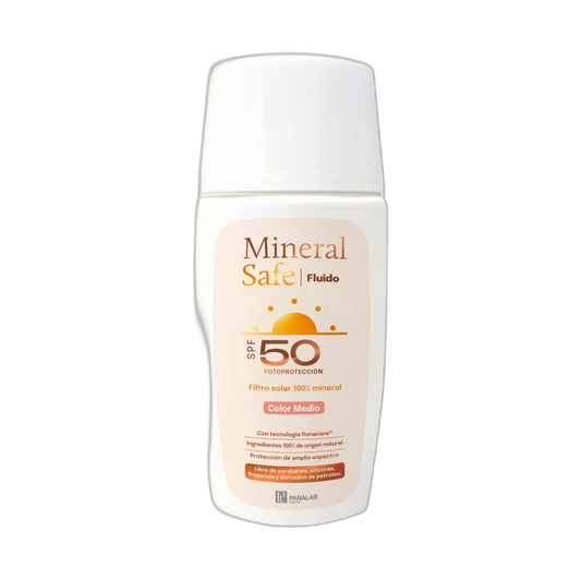 PANALAB Mineral Safe Fluido fps 50+ Color Medio (fondo limpio)
