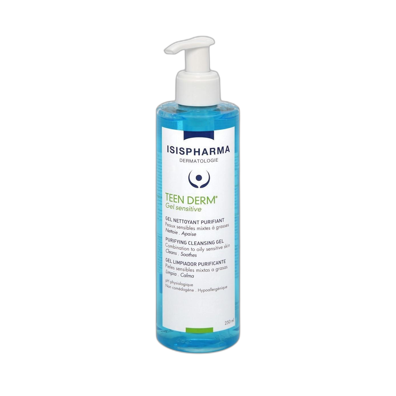 ISISPHARMA TEEN DERM Gel sensitive 250ml (fondo limpio)