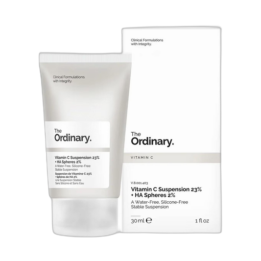 The Ordinary Vitamin C 23% suspension + ha Spheres 2% (fondo limpio)
