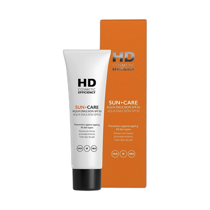 HD SUN·CARE AQUA EMULSIÓN SPF50. 50 ml (fondo limpio)