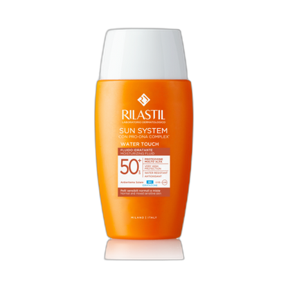 RILASTIL SUN SYSTEM PPT WATER TOUCH FLUID  SPF 50+   40ML (fondo limpio)