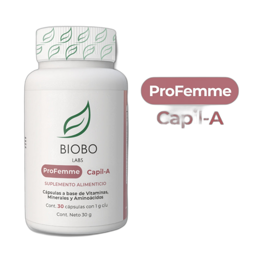 BIOBO LABS profemme Capil-A 30caps 1g vegetal (fondo limpio)