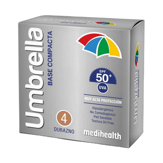 Umbrella Base Compacta 50+ Tono Durazno (fondo limpio)