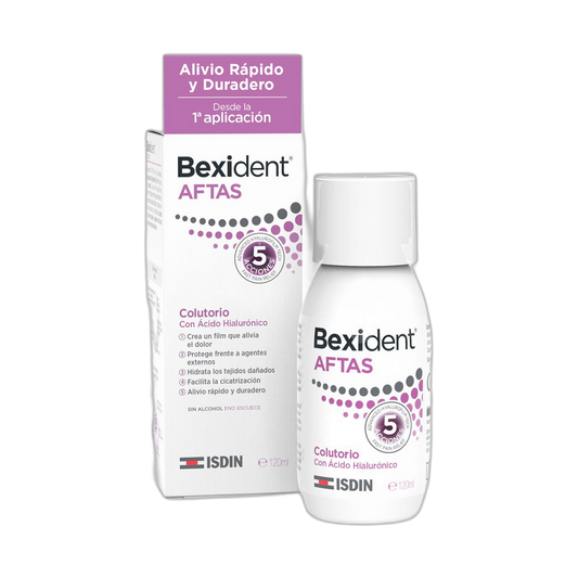 ISDIN Bexident aftas colutorio 120ml (fondo limpio)